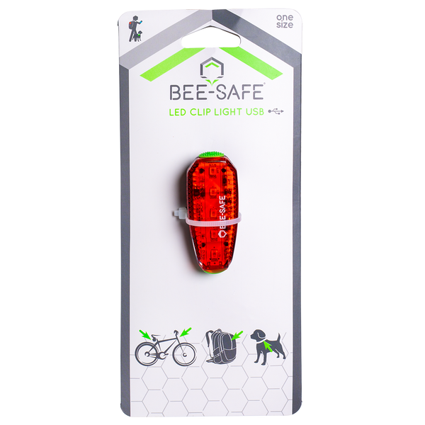 Bee Safe | Led Clip Light USB   - red - one size