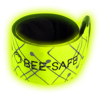 Bee Safe | Led Click Band USB  - lime - one size