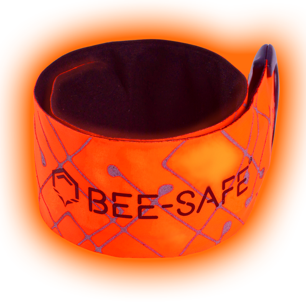 Bee Safe | Led Click Band USB  - orange - one size