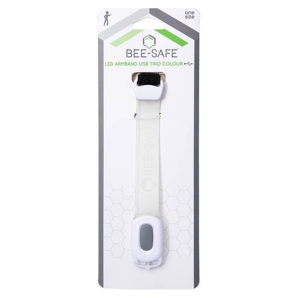 Bee Safe | Led Armband USB  - trio colour - one size