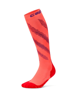 CEP | Elliptic Laufsocken 5.0 | Lang | Herren | Neonkoralle/Lila | III