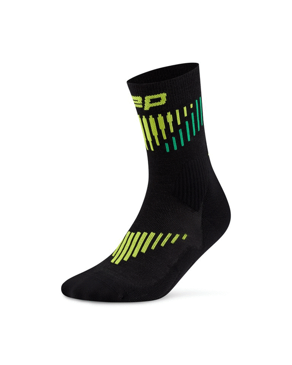 Cep | Core run merino socks 3.0 | Mid Cut | black/lime | Men | V