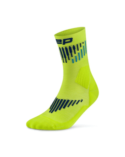 CEP | Core run merino socks 3.0 | Mid Cut | lime/blue | Men | V