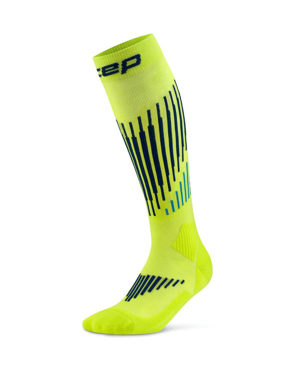 CEP | Core run merino socks 3.0 | Tall | lime/blue | Men | V