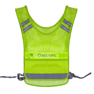 Bee Safe | Led Vest USB phone pocket - lime - one size