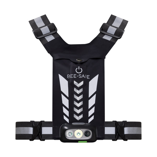 Bee Safe | Led Harness - USB Phone pocket Glow - Silver