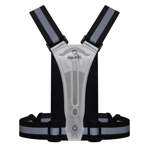 Bee Safe | Led Harness - USB Phone pocket Glow - Silver