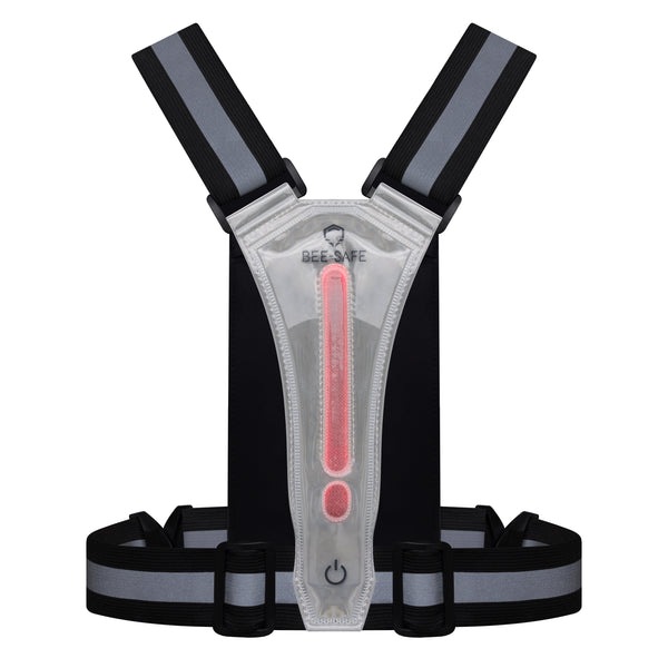 Bee Safe | Led Harness - USB Phone pocket Glow - Silver