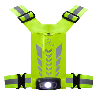 Bee Safe | Led Harness - USB Phone pocket Glow - Lime