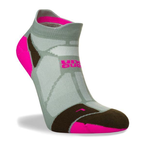 Hilly | Marathon Fresh | Socklet Min | Sage/Fluo Pink | S
