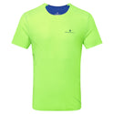 Ronhill | Men's Tech Race S/S Tee | FluoGreen/DarkCobalt | S