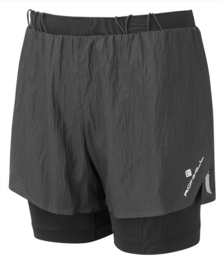 Ronhill | Wmn's Tech Race Twin Short | All Black | XS