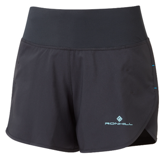 Ronhill | Wmn's Tech 4.5" Short | Black/Aquamint | XS