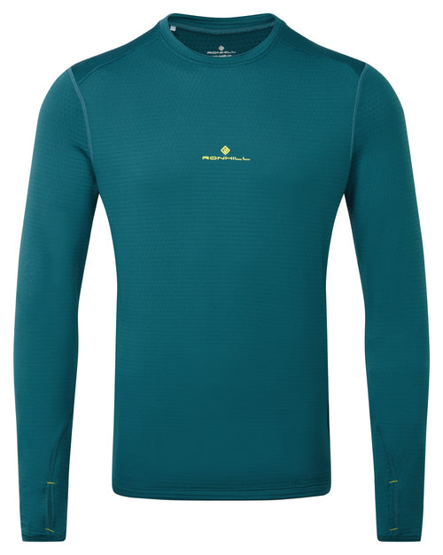Ronhill | Men's Tech Winter Crew | Deep Teal/Acid | L