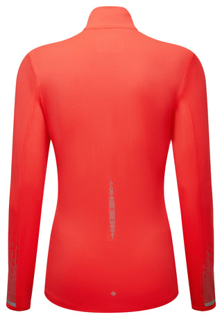 Ronhill | Wmn's Tech Reflect 1/2 Zip | Hot Coral/Reflect | XS