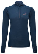 Ronhill | Wmn's Tech Merino 1/2 Zip | Dark Navy/Dusty | XS