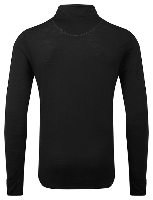 Ronhill | Men's Tech Merino 1/2 Zip | Black/Lake | XL