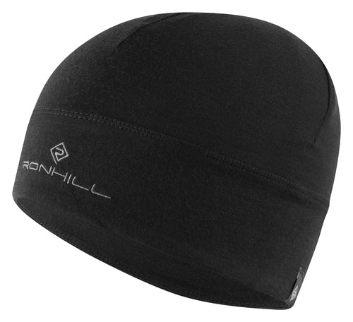 Ronhill | Merino Beanie | Black/Lake | OS