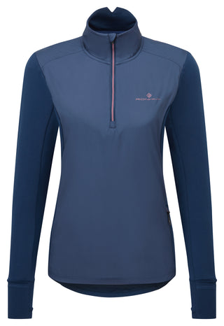 Ronhill | Wmn's Tech Wind-Block 1/2 Zip | Dark Navy/Dusty | XS