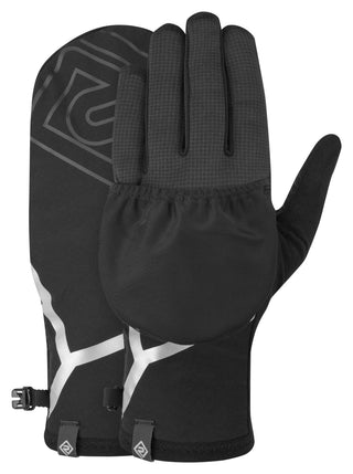 Ronhill | Wind-Block Convertible Glove | All Black | S