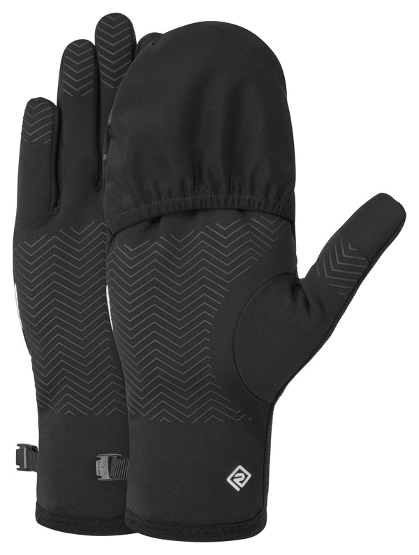 Ronhill | Wind-Block Convertible Glove | All Black | L