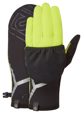 Ronhill | Wind-Block Convertible Glove | Fluo Yellow/Black | L