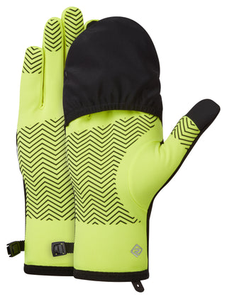 Ronhill | Wind-Block Convertible Glove | Fluo Yellow/Black | L