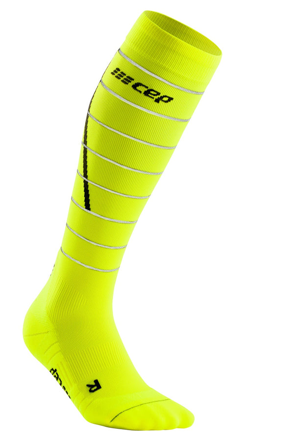 CEP | Reflective compression socks tall | Women | Neon yellow | 37-40