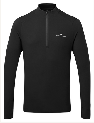 Ronhill | Men's Core Thermal 1/2 Zip | Black/Bright White - M