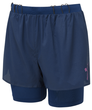 Ronhill | Wmn's Tech Race Twin Short | Dark Navy/Razzmatazz | XS