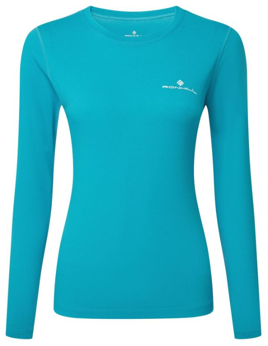 Ronhill | Wmn's Core L/S Tee | Azure/Bright White | S