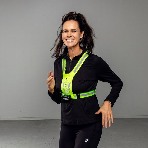 Bee Safe | Led Harness - USB Phone pocket Glow - Lime
