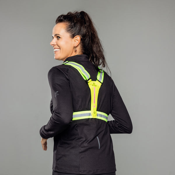 Bee Safe | Led Harness - USB Phone pocket Glow - Lime