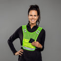 Bee Safe | Led Vest USB phone pocket - lime - one size