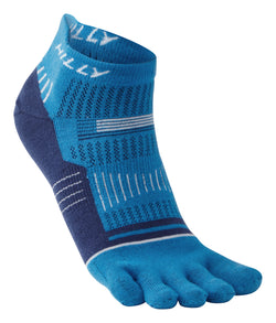 Hilly | Toes | Socklet Min | Electric Blue/ Mid Blue/ White | Large