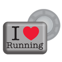 BibBits | I love running | Silver