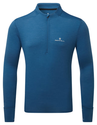 RonHill | Men's Tech Merino 1/2 Zip Tee | Admiral/Limestone | S
