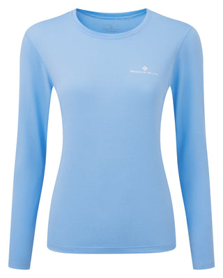 Ronhill | Wmn's Core L/S Tee | Cornflower Blue/Bright White | XL