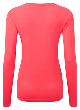 Ronhill | Wmn's Core L/S Tee | Hot Pink/Black | XL