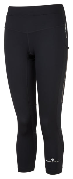 Ronhill | Wmn's Tech Revive Stretch Crop Tight | All Black | 10