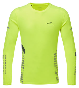 Ronhill | Men's Tech Afterhours L/S Tee | FlYel/Charcoal/Rflct | M