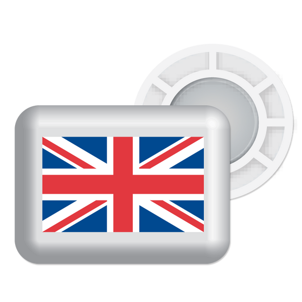 BibBits | UK Flag | White
