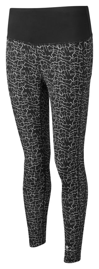 Ronhill | Wmn's Life Crop Tight | Black/Mono Ripple | XS