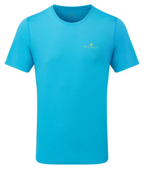 Ronhill | Men's Core S/S Tee | Cyan/Acid Lime | 2x Xtra Large